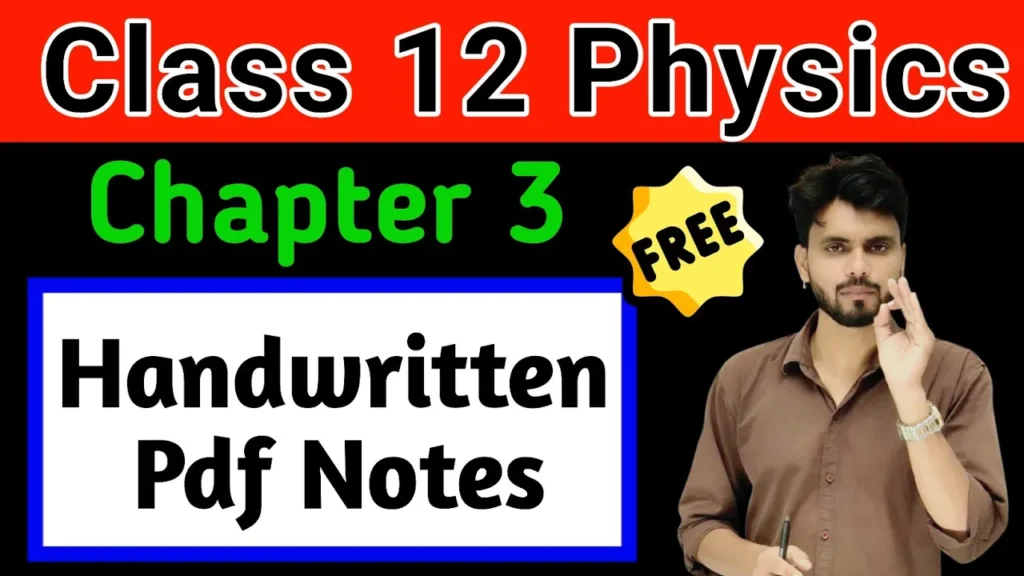 current electricity notes class 12 pdf